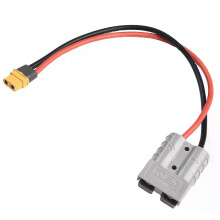 Adaptateur 50 A 600 V pour connecteur Anderson vers XT60, câble 12 AWG, 30 cm, agent de réticulation