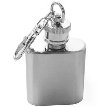 Flacon de 3 cl pour whisky ou vin, mini porte-clés de poche, flasque à alcool en acier inoxydable avec