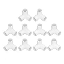 Raccords coudés en PVC (BLANC) - Raccords de tuyauterie en voie 3 voies - Raccord en T à angle droit
