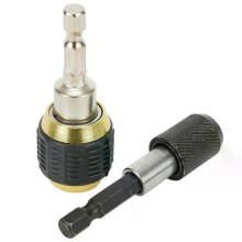 2 mandrins de perceuse sans clé à tige hexagonale de 60 mm, adaptateur de changement rapide, porte-foret