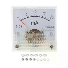 (20 mA) 12 Styles Indicateur de courant analogique à panneau Ampèremètre CC pour test de circuits, charge