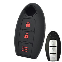Étui en silicone pour clé de voiture, télécommande à rabat, compatible avec Nissan Qashqai, Pulsar,