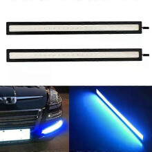 1 feu de route LED COB haute puissance bleu super lumineux étanche DC 12V 17CM pour voiture, feu antibrouillard/feux