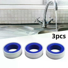 Rouleau de 3 rouleaux de ruban d'étanchéité blanc pour filetage de tuyauterie, en PTFE, pour robinetterie