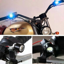 Lot de 2 phares LED ultra-lumineux pour moto, projecteur de sécurité pour la conduite, feu de recul,