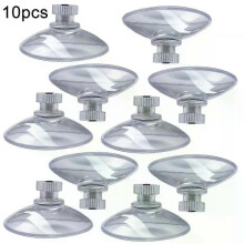 Lot de 10 vis à oreilles transparentes 25/32/41/53 mm, ventouses transparentes, écrou blanc, ventouses