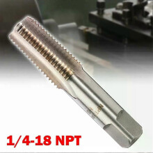 Taraud manuel en acier rapide pour filetage 1/4-18 NPT, taraud conique pour filetage interne de tuyaux,