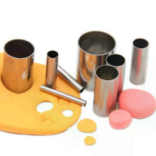 7/8 outils de poterie ronds creux, outils pour pâte polymère, extrudeuse à pâte avec boîte de rangement,
