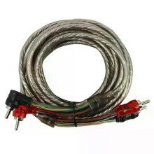 Câble audio de voiture en cuivre pur 2 à 2, câble de puissance pour amplificateur et subwoofer, 5 m,