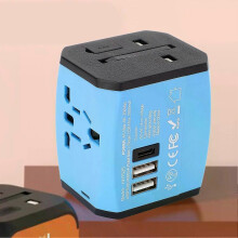 Adaptateur de prise international, adaptateur secteur universel, station de charge de voyage double