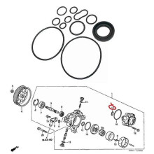 Kit de réparation de pompe de direction assistée, joint torique et joint d'huile 91349-RAA-A01 06538-RAA-A01