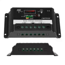 Contrôleur de charge solaire portable 12 V/24 V CC, régulateur de batterie solaire de sécurité