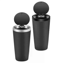 Poubelle de voiture noire avec rangement pour accoudoir, seau et conteneur multifonctionnel pour véhicules
