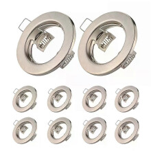 Lot de 10 spots encastrés LED GU10/MR16 pour plafond.