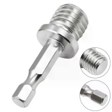 Adaptateur de perçage à tige hexagonale 1/4", filetage M14, tige de connexion pour meuleuse d'angle,