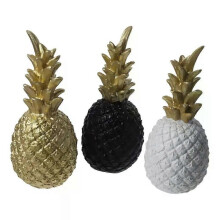 Décoration ananas en résine pour bureau, jolies créations artisanales en résine blanche/noire/dorée,