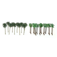 40 cocotiers miniatures / Maquette de décor en plastique pour diorama de forêt tropicale