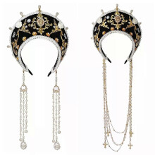 Couronne royale Renaissance Tudor pour femme, coiffe médiévale de reine élisabéthaine, diadème, serre-tête