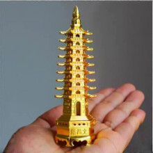 Modèle 3D en alliage de la pagode Wenchang chinoise à 9/13 niveaux, inspiré du Feng Shui. Statue artisanale
