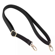 Bandoulière de sac en cuir de rechange à monter soi-même, poignée et corps réglables, 140 x 2 cm, noir