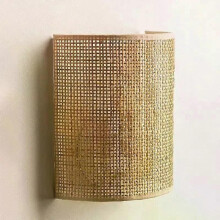 Applique murale en rotin pour salon, chambre, chevet, éclairage LED, couloir, style Asie du Sud-Est,