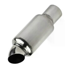Tuyau d'échappement décoratif et silencieux de 51 mm pour voiture, poli, 1 pièce, tuyau de descente