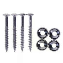 Lot de 4 bagues de fixation pour manche de guitare électrique, avec douilles et boulons, pour montage