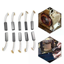 Lot de 10 balais de charbon de 6 x 6 x 20 mm pour perceuse et meuleuse électrique. Accessoires pour