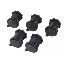 Lot de 5 prises allume-cigare femelles étanches pour moto et voiture (à monter soi-même).
