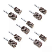 Lot de 10 disques à lamelles de 16 mm et 20 mm pour le meulage, tige de 6,35 mm (1/4 pouce), pour le