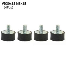 (VD30x15M8x15) Supports en caoutchouc M6 mâles, silentblocs antivibratoires, éléments d'amortissement