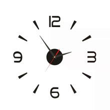 Horloge murale à faire soi-même 40 cm, petite, noire, moderne, simple, européenne, silencieuse, en acrylique,