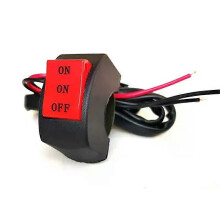 Interrupteur de phares LED à trois lignes près du guidon de moto, bouton de commande des feux de route,