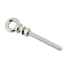 Boulon à œillet à collet M6 x 60 mm en acier inoxydable marin 316, tige longue, avec rondelle et écrou