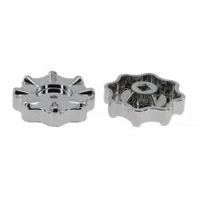 Lot de 2 poignées de robinet rondes en plastique, hauteur du bouton : 13 mm, pour manomètres et accessoires