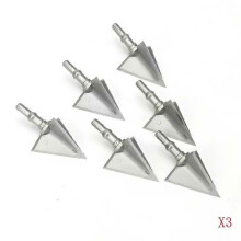 3/6/12 pointes de flèche fixes en alliage d'acier inoxydable de 100 grains pour la chasse, pointes X3/X5