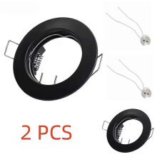 Lot de 2 spots encastrés en aluminium moulé sous pression, sans minuterie, diamètre de découpe 55 mm,