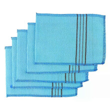 Lot de 5 gants de douche et serviettes de bain exfoliants double face coréens, pour adultes, avec brosse