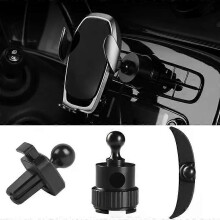 Support universel à rotule de 17 mm pour téléphone de voiture, fixation par clip de sortie d'air, accessoire