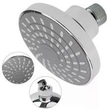 Pommeau de douche haute pression à effet pluie réglable, fixation murale, en plastique ABS chromé, accessoires