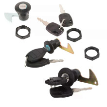 Antivol de coffre de rangement pour moto, scooter, fixation arrière, universel, en aluminium et plastique,
