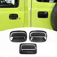 Coque de poignée de porte extérieure décorative en ABS imitation fibre de carbone pour Suzuki Jimny