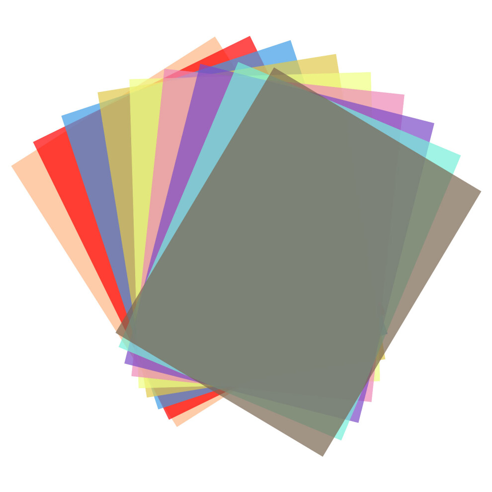 Andoer 9 * 2 Colors/Set Tinted Correction Gels 30X21cm For Led & Dj Ing Light 9461363620174