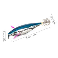 3 Stück Tintenfisch-Jig ABS-10,5 cm Modell, Farben gemischt