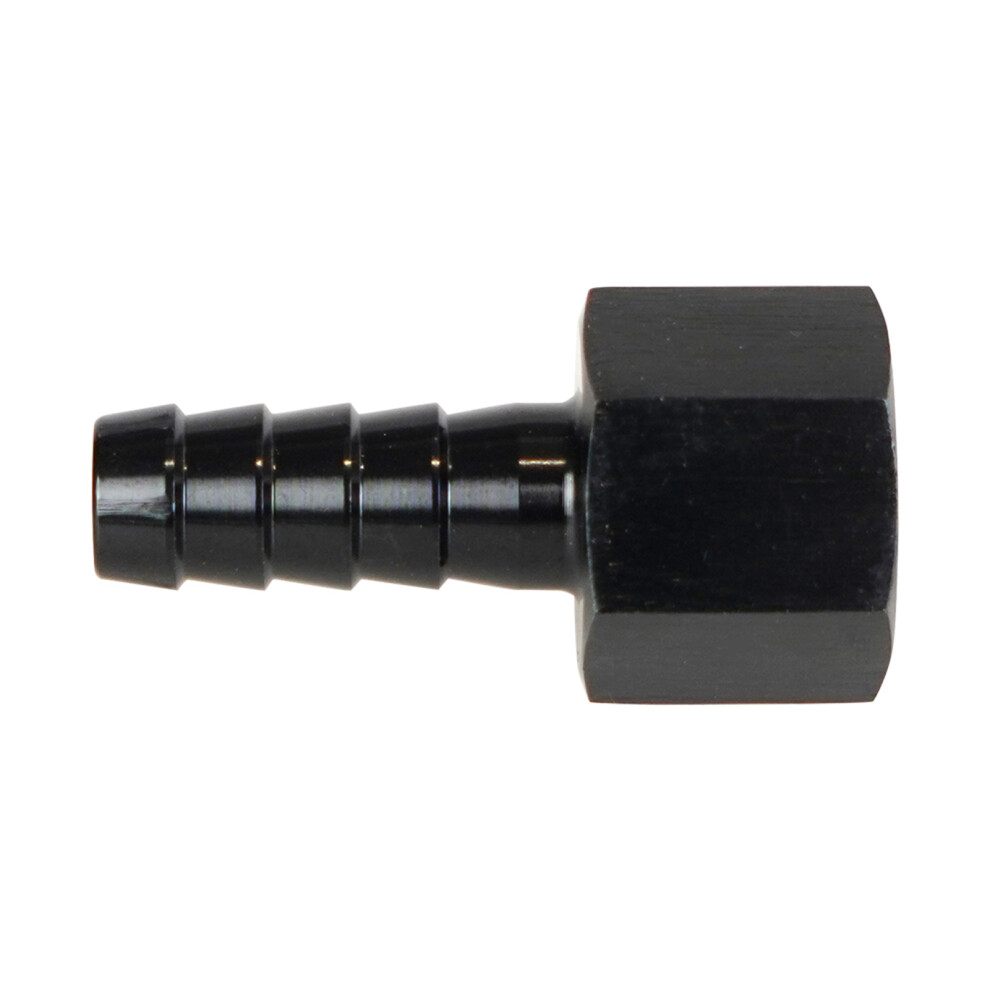 6An Straight Swivel Hose End Fitting Aluminum 3/8" Barb Black 4061363622458