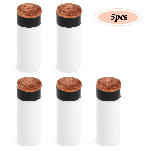 Billiard Cue Ferrules 12MM / 13MM Hard Plastic Tips 5 Pack for Pool Cue Stick 2