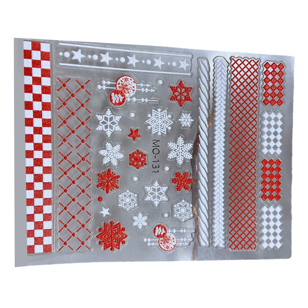 5D Snowflake Nail Art Sticker Decals 5D Stereoscopic-MO131