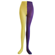 Women Pantyhose Stockings Stylish-yellow purple yin ya