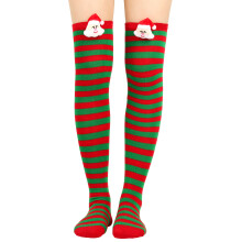 Christmas 3D Santa Claus for Doll Stockings Striped-Red green