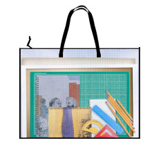 Artist Bag 19 x 25 Inch Poster Carrying Case With Handle And Zipper, Portable Clear Folder, Artwork Storage Case